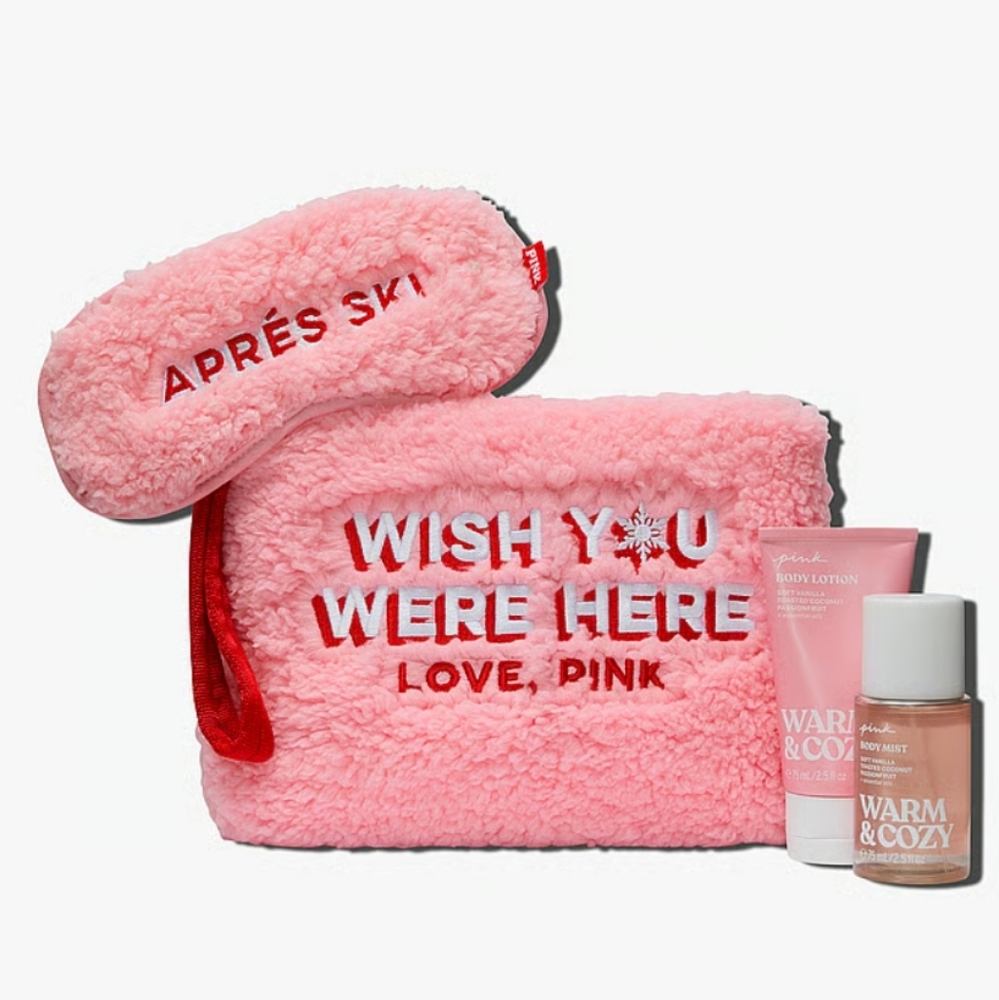VS Pink Warm & Cozy The Perfect Gift Eye Mask, Mini Mist & Mini Body Lotion NWT - Picture 7 of 9